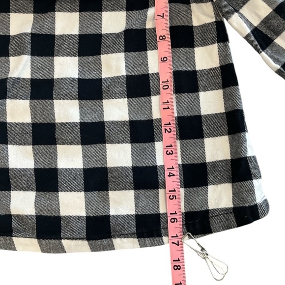 Girls Size 5/110 Hannah Andersson White & Black Buffalo Checkered Longsleeve Top - Picture 2 of 10